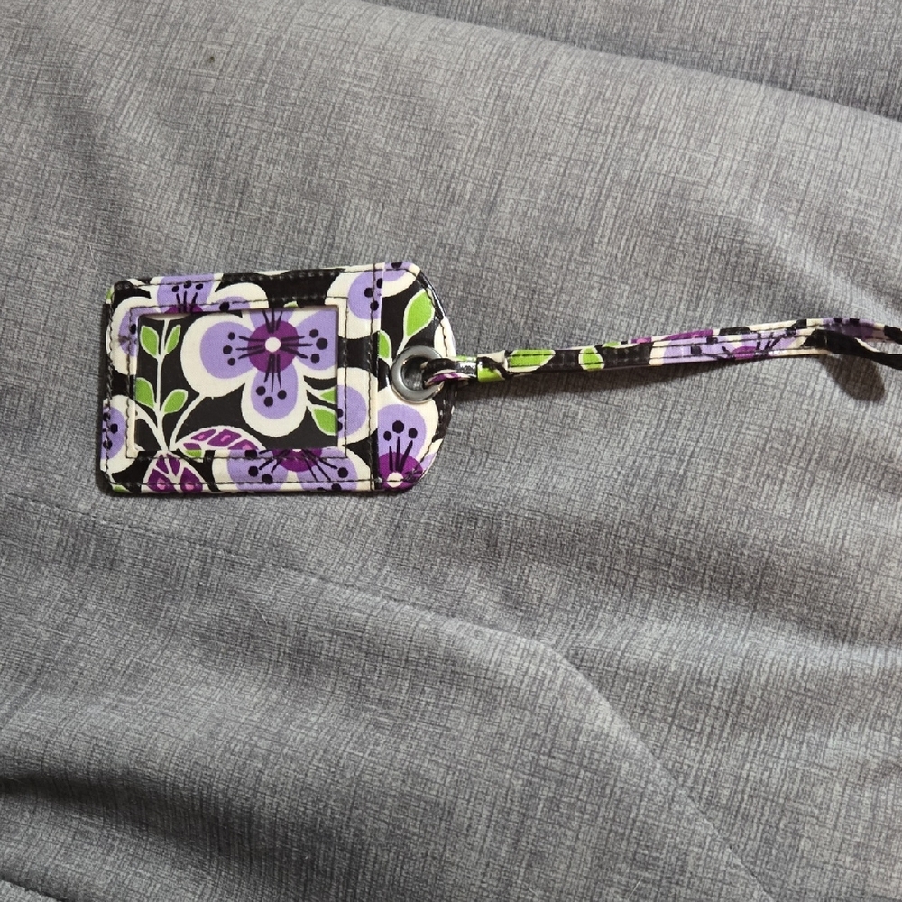 Vera Bradley Plum Petals Floral Luggage Tag